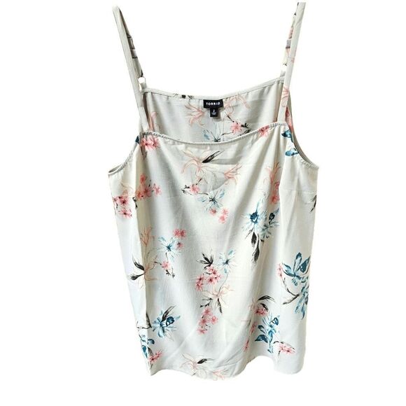 TORRID NEW ORCHID FLORAL Print Sophie Vacation Swing Cami 2X - Picture 2 of 15